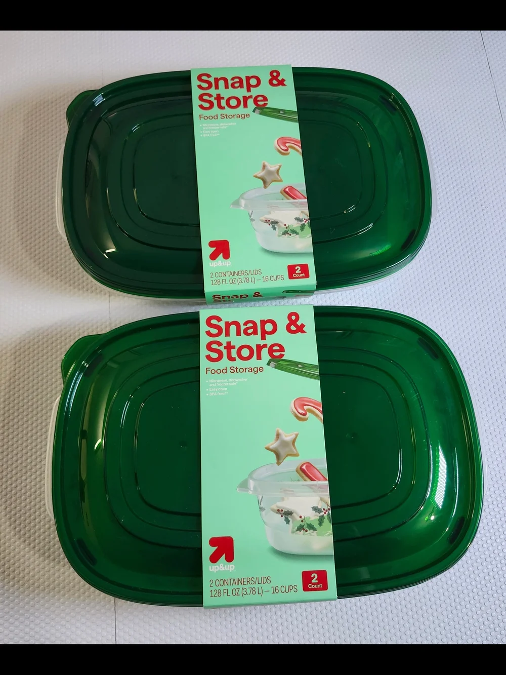 New Set Of Disposable Plates, Storage Containers And Napkins.